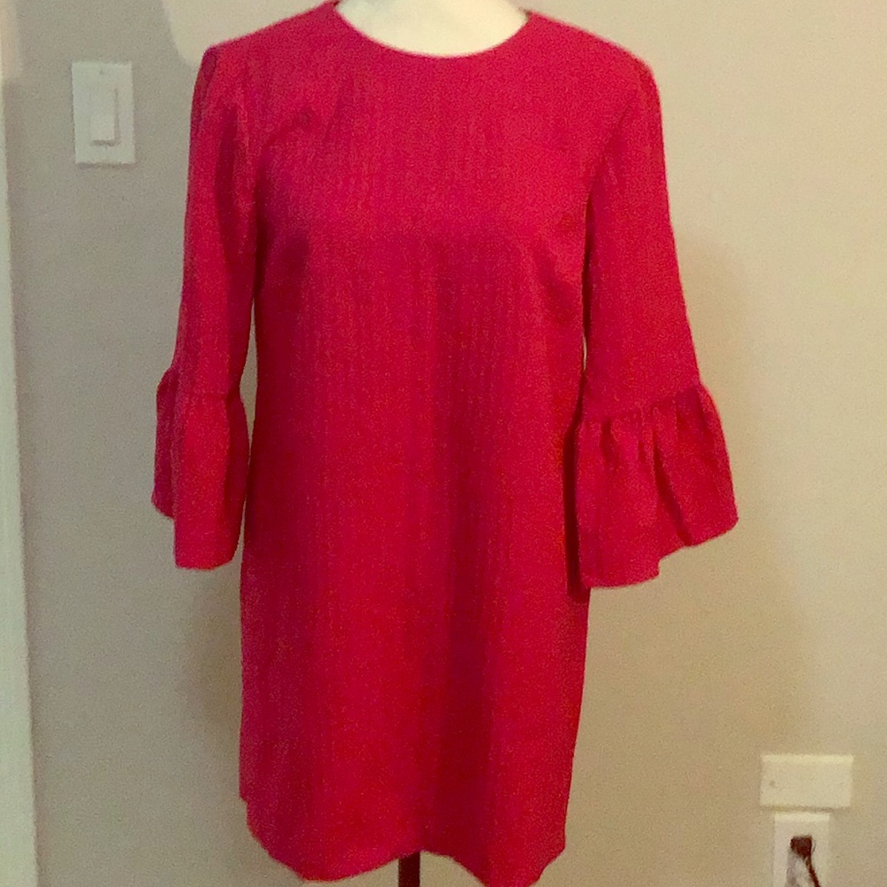 Zara hot pink shift dress